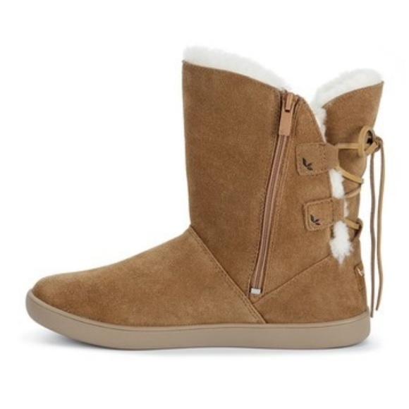 UGG Koolaburra Shazi Short Chestnut Boots NIB - Picture 4 of 9